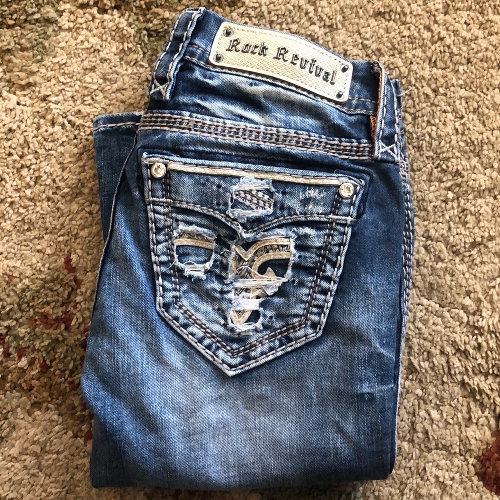 Rock Revival Boot Cut Jeans 25 “Sapphire”